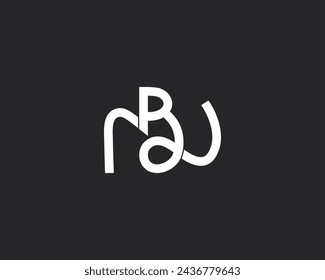 Kreativbuchstabe NB oder BN Logo Design Vektor