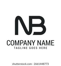 Plantillas de diseño de logotipos de Vector minimalista moderno NB o BN para startups