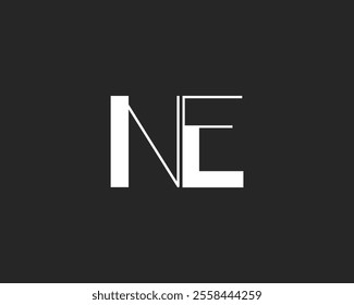 creative letter NE logo design template