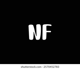 creative letter NF logo design template