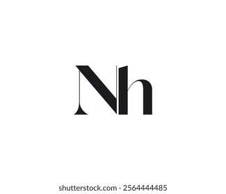 creative letter NH logo design template for company
