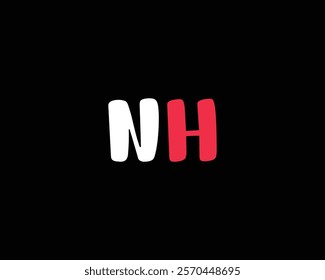 creative letter NH logo design template