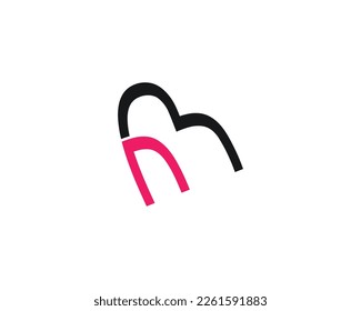 creative letter NM logo design vector template