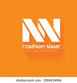 creative letter NN logo design template , Initials logo, minimalist logo, flat logo design