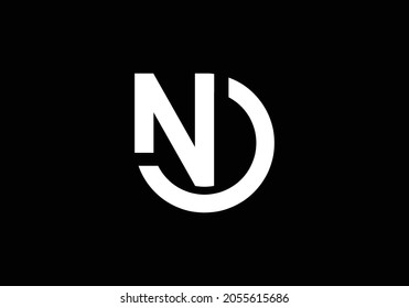 Letra creativa NO espacio negativo estilo logotipo inicial