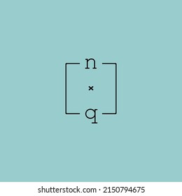 carta creativa concepto de diseño de logotipo NQ para venta en diseño profesional de alta calidad.