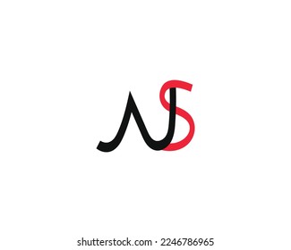 creative letter NS logo design vector template
