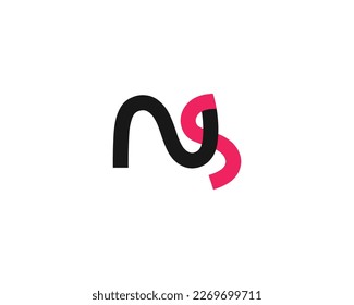 creative letter NS logo design vector template
