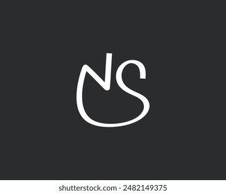 creative letter NS logo design vector template
