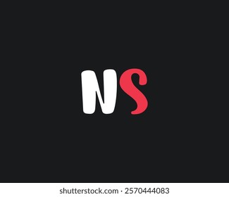 creative letter NS logo design template