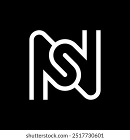 Creative letter NS or SN monogram logo