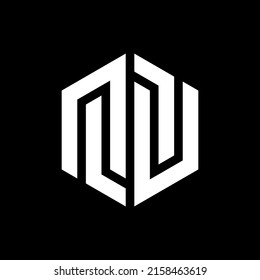 Creative letter NU logo design