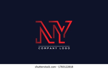 Creative letter NY Logo Design Vector Template. Initial Letter NY Logo Design	