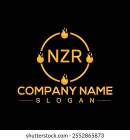 Carta creativa NZR diseño de logotipo único Vector e ilustración