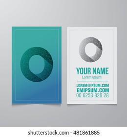 Creative Letter O design vector template on The Business Card Template .Type Characters Logotype symbols. 