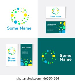 Creative Letter O design vector template on The Business Card Template. Abstract Colorful Alphabet .Friendly funny.ABC Typeface.Type Characters Logotype symbols.Abstract Colorful Alphabet