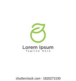 Creative Letter o eco leaf logo icon design template elements