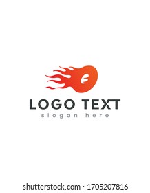 Letra creativa O con plantilla de logotipo de llama de fuego, logotipo vectorial para identidad empresarial y de empresa 