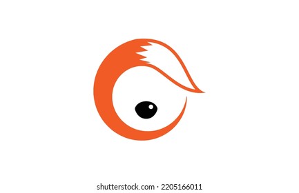 creative letter O fox Animal Modern Simple Design Concept logo