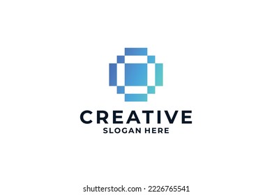 Creative letter O logo design template.