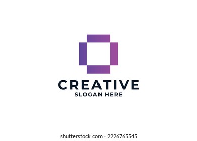 Creative letter O logo design template.