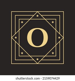Logo de la carta creativa O con un concepto de lujo elegante y elegante. Plantilla De Logotipo De Letra O Inicial De Lujo