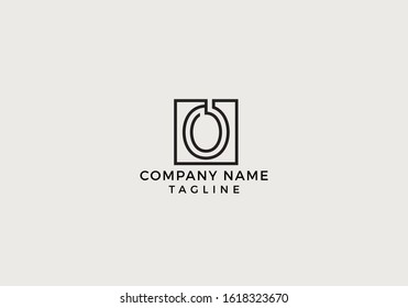 Creative Letter O Logo Icon Minimal Unique Design with Black and White Color in Vector Editable File.