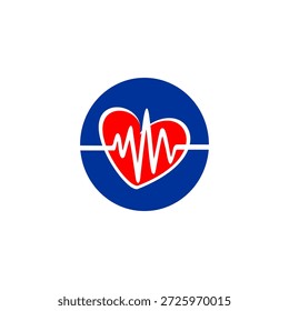 Letra criativa O logotipo com linha de pulso de batimento cardíaco integrado. Vetor profissional para clínica médica, aplicativo de saúde, farmácia e centro de bem-estar.