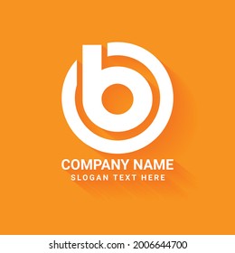 letra creativa modelo de diseño de logotipo OB , logotipo inicial, logotipo minimalista, diseño de logotipo plano