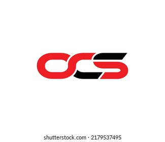 Creative Letter OCS Logo Simple Design Konzept Vektorsymbol Illustration.