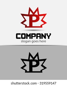 Creative letter P icon
