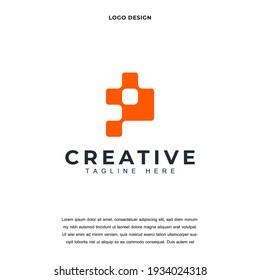 Creative Letter P icon logo design vector illustration. Alphabet letter PB logo design color editable