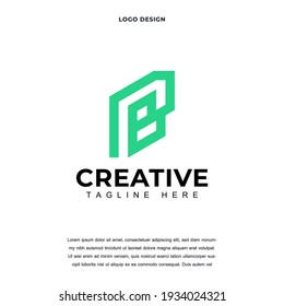Icono de letra creativa P ilustración vectorial de diseño de logotipo. Letra alfabética diseño de logotipo PB color editable