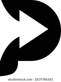 A creative letter P logo featuring an upward arrow or recycle symbol, symbolizing growth and renewal.