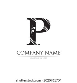 creative letter p Logo Template vector icon design