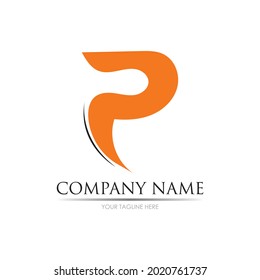 letra creativa p Logotipo Diseño de icono vectorial de plantilla