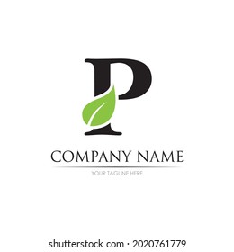 creative letter p Logo Template vector icon design