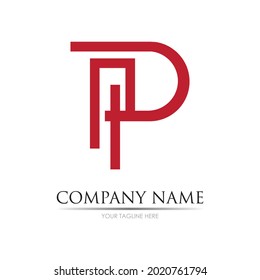letra creativa p Logotipo Diseño de icono vectorial de plantilla