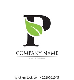 letra creativa p Logotipo Diseño de icono vectorial de plantilla