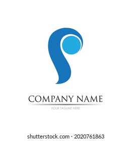 creative letter p Logo Template vector icon design