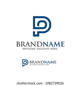 creative letter P logo vector illustration template
