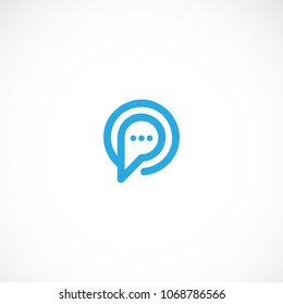 Creative letter P messenger chat vector designs