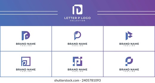 Creative letter P monogram logo design inspiration