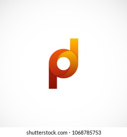 Creative letter P O D vector designs