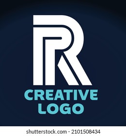 Logotipo de letra creativa P R Vector para Empresa de negocios, logotipo de marca