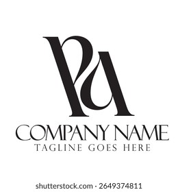 Letra criativa PA ou GS vetor logotipo design conceito para uma empresa e uma identidade de empresa