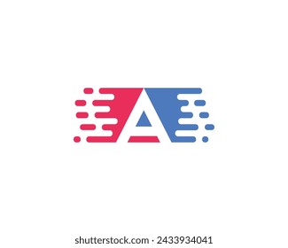 Diseño de logotipo de icono de color de letra creativa A Paint