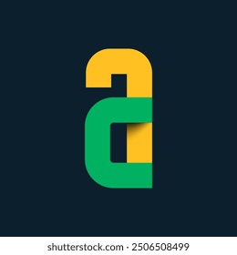 Creative A Letter Paper Roll Small Alphabet Typography Logo, Creative A Letter Paper Roll Minimal Logo Sign, A Character Logo Symbol