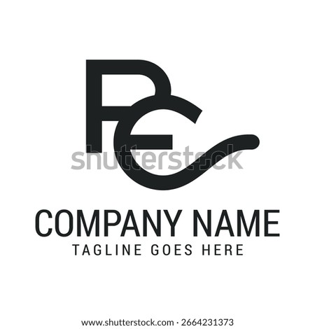 Creative Letter PE or EP Modern Minimalist Vector Logo Design Templates