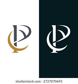 Letra Criativa PE Logo Monogram PE Ícone Stock Vetor E Vetor Art.